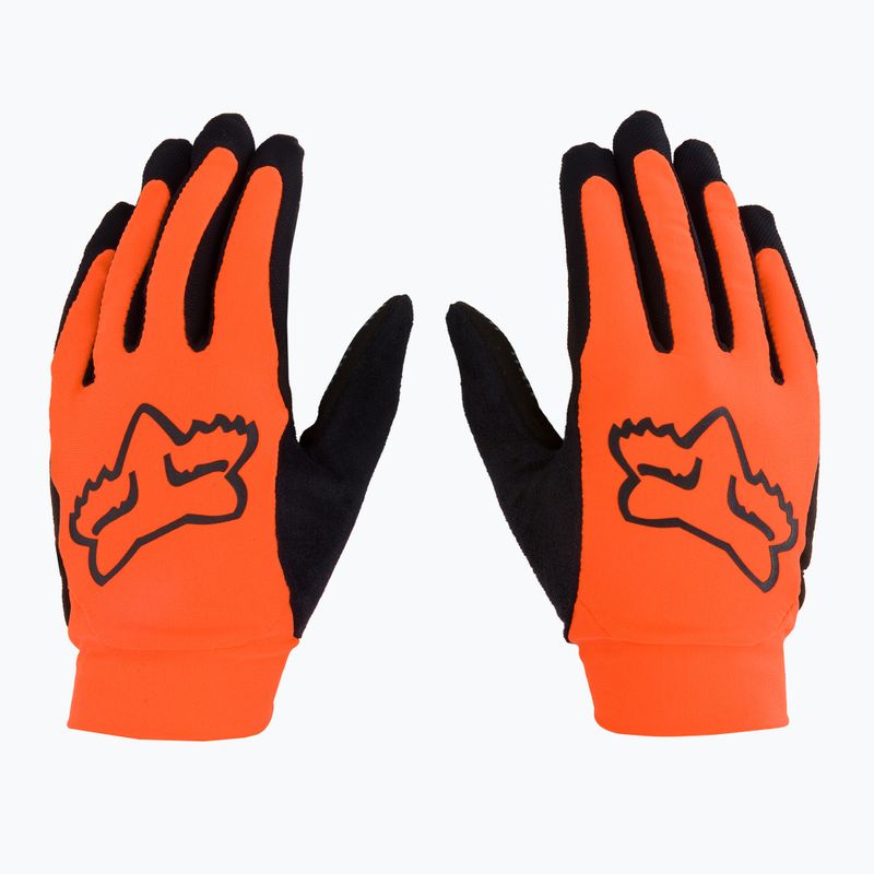 Guanti da ciclismo Fox Racing Flexair arancione fluo 3