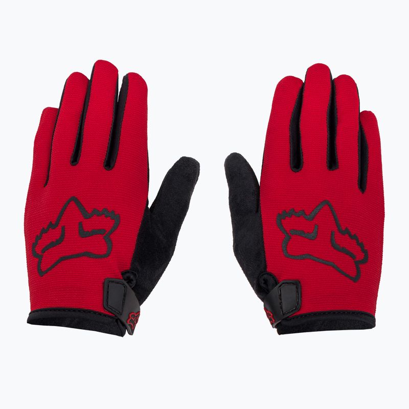 Guanti da ciclismo per bambini Fox Racing Ranger rosso fluorescente 3