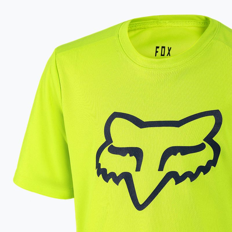 Maglia da ciclismo Fox Racing Ranger giallo fluorescente per bambini 3