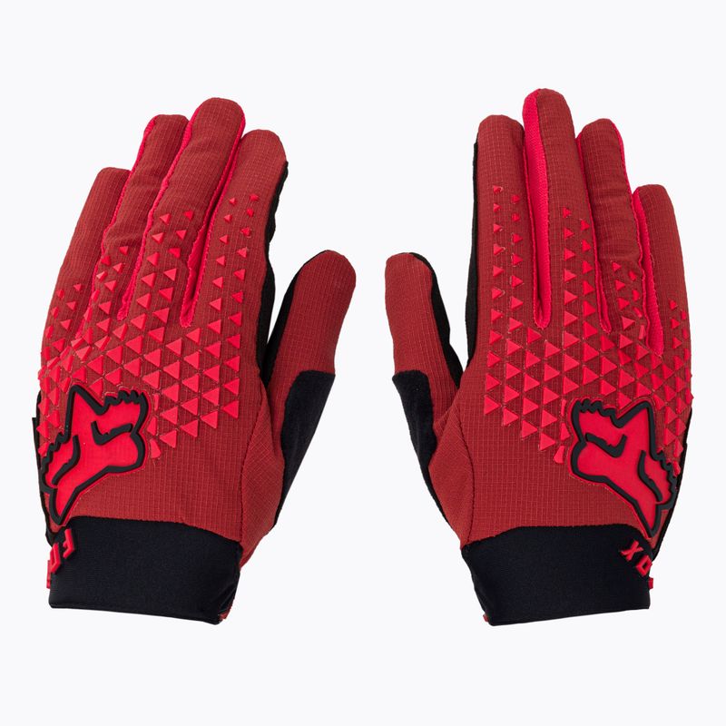 Guanti da ciclismo da uomo Fox Racing Defend rosso terracotta 3