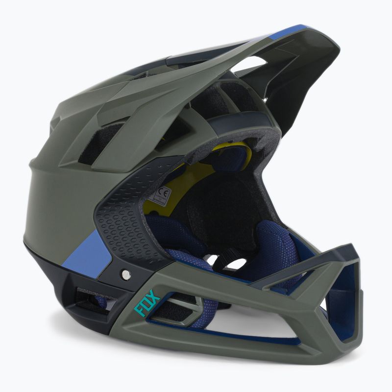 Casco da bicicletta Fox Racing Proframe Blocked verde oliva