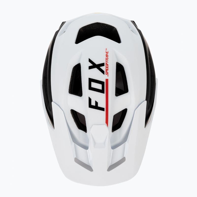 Fox Racing Speedframe Pro Blocked casco da bici bianco/nero 6