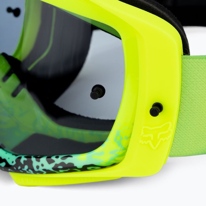 Occhiali da ciclismo Fox Racing Airspace Horyzon giallo fluo/grigio a specchio 5
