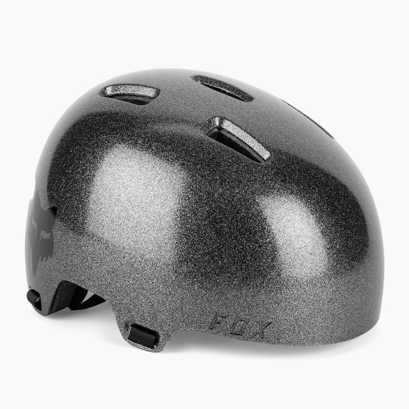 Casco da bicicletta per bambini Fox Racing Flight Silver Matal Jr argento