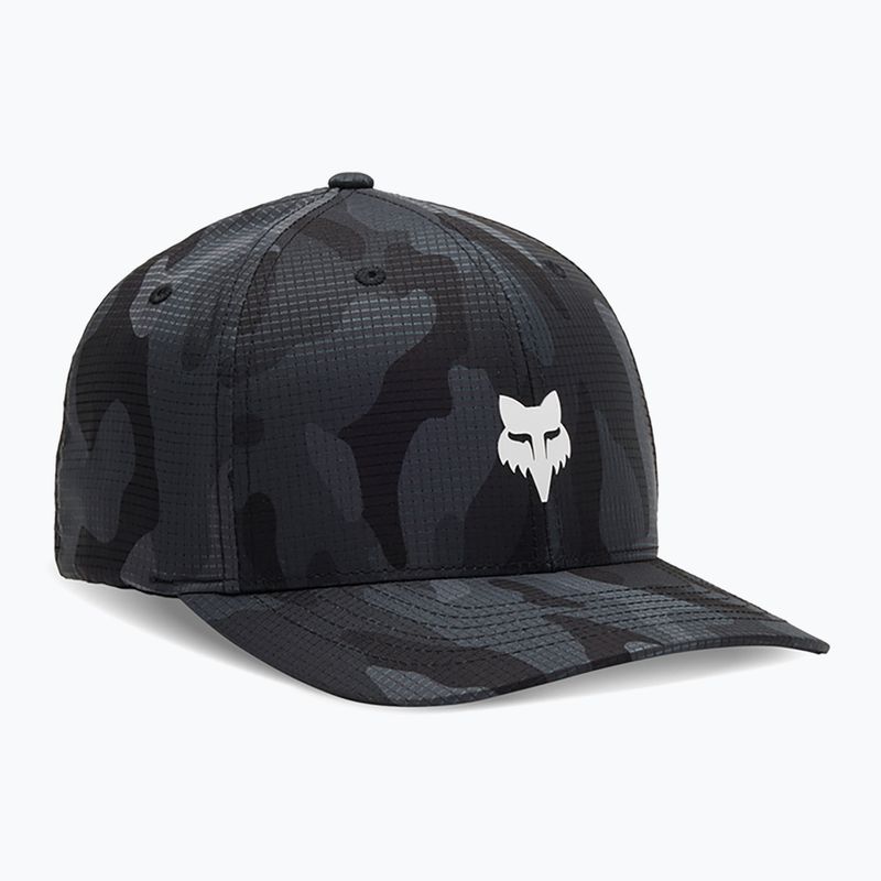 Cappello da baseball Fox Racing Fox Head Camo Tech Flexfit nero camo da uomo