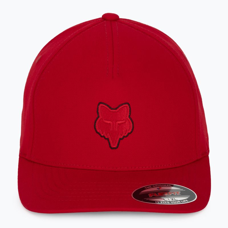 Cappellino con visiera Fox Racing Fox Head Flexfit flame red 2