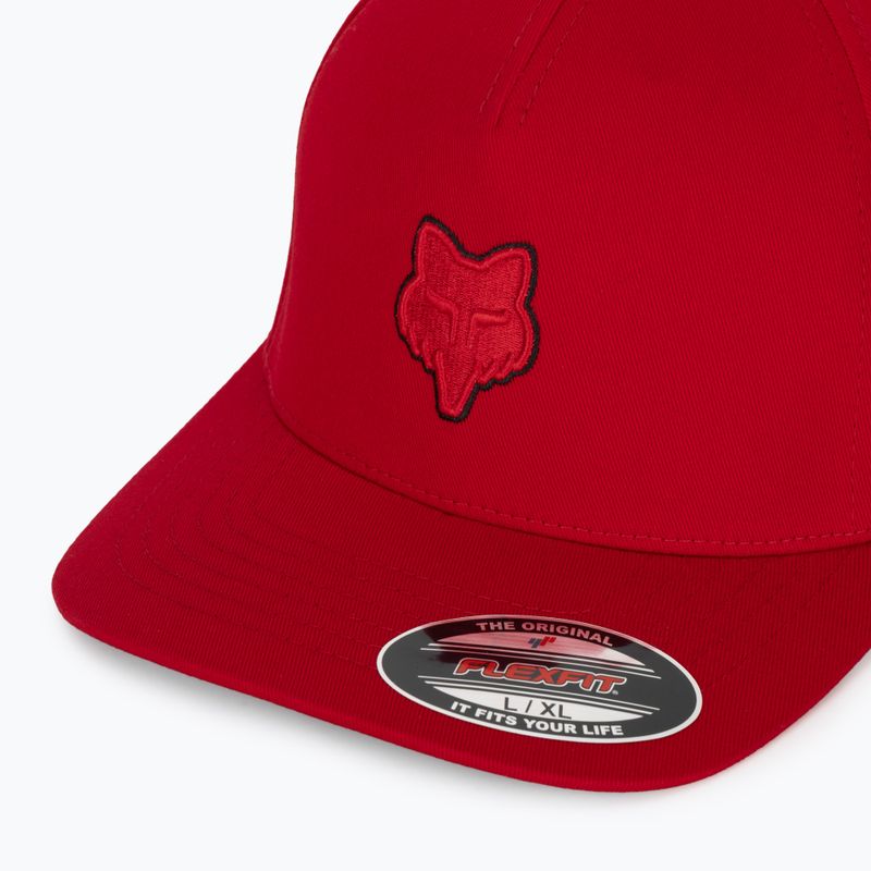 Cappellino con visiera Fox Racing Fox Head Flexfit flame red 3