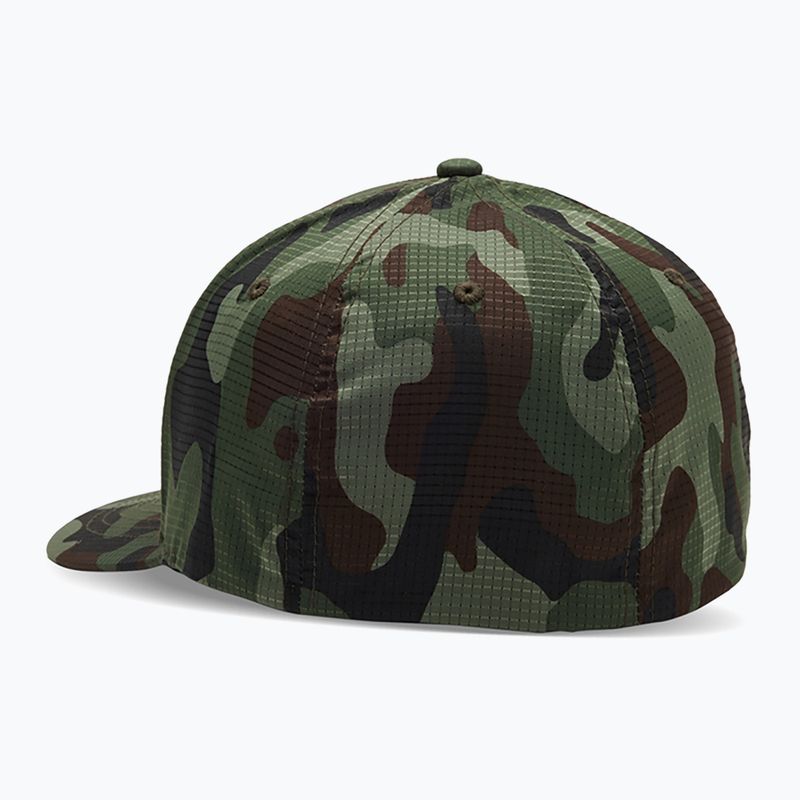 Cappello da baseball Fox Racing Fox Head Camo Tech Flexfit verde mimetico da uomo 2