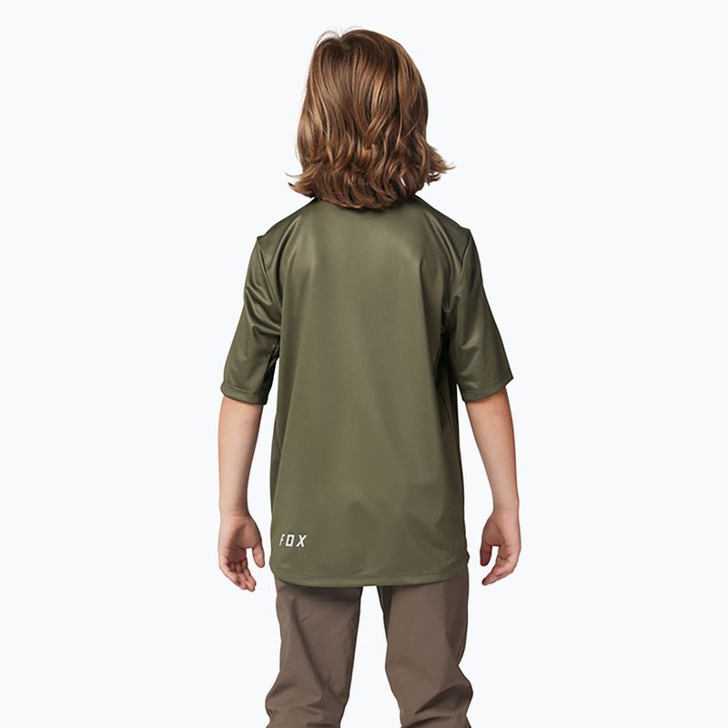 Maglia da ciclismo Fox Racing Ranger verde oliva da bambino 2