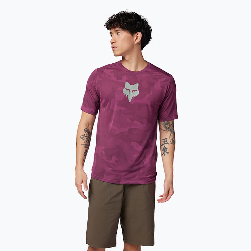 Maglia ciclismo uomo Fox Racing Ranger Tru Dri sangria