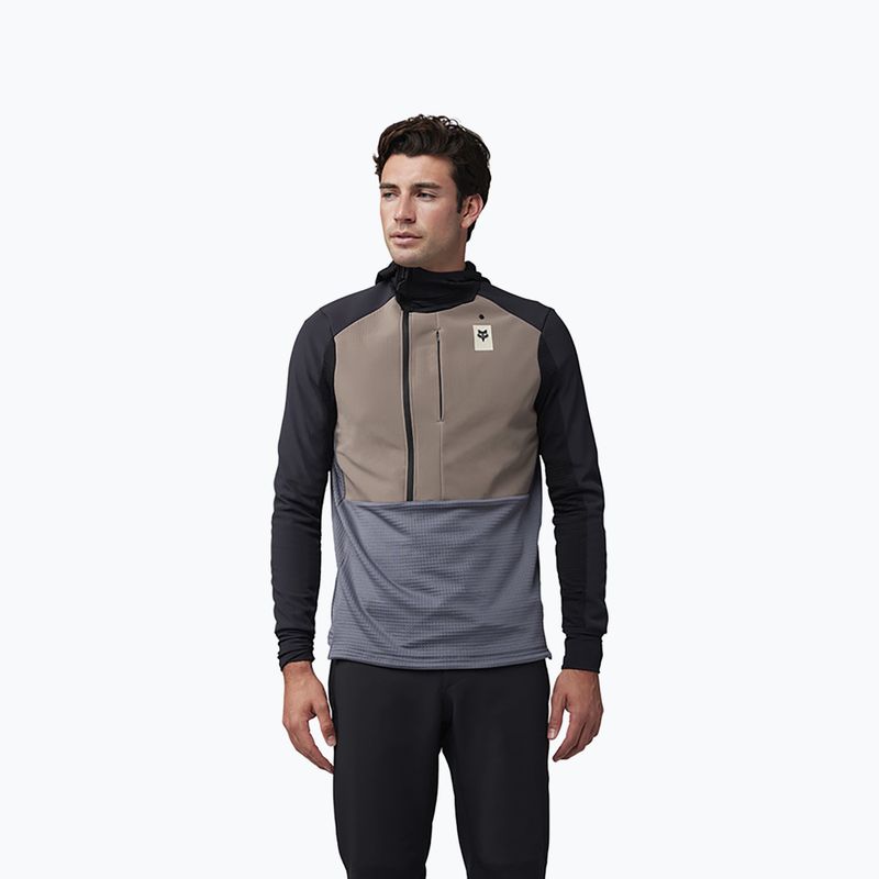 Felpa ciclismo uomo Fox Racing Defend Thermal Hoodie ash