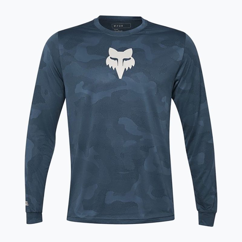 Manica lunga ciclismo uomo Fox Racing Ranger Tru Dri blu scuro vintage