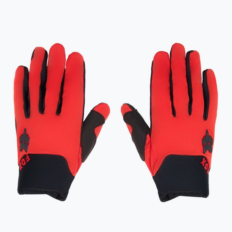 Guanti da ciclismo da uomo Fox Racing Defend Wind Offroad rosso fluo 2
