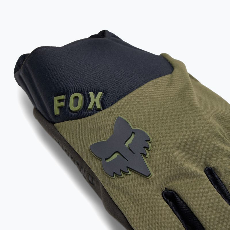 Guanti da ciclismo da uomo Fox Racing Defend Wind Offroad verde oliva 4
