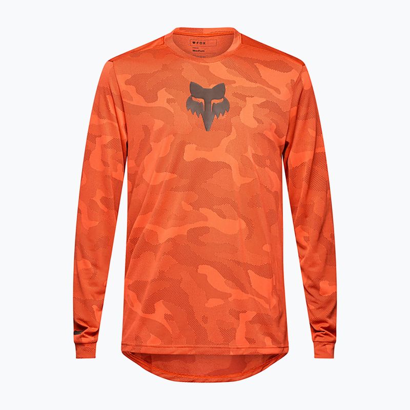 Maniche lunghe ciclismo uomo Fox Racing Ranger Tru Dri arancio sangue