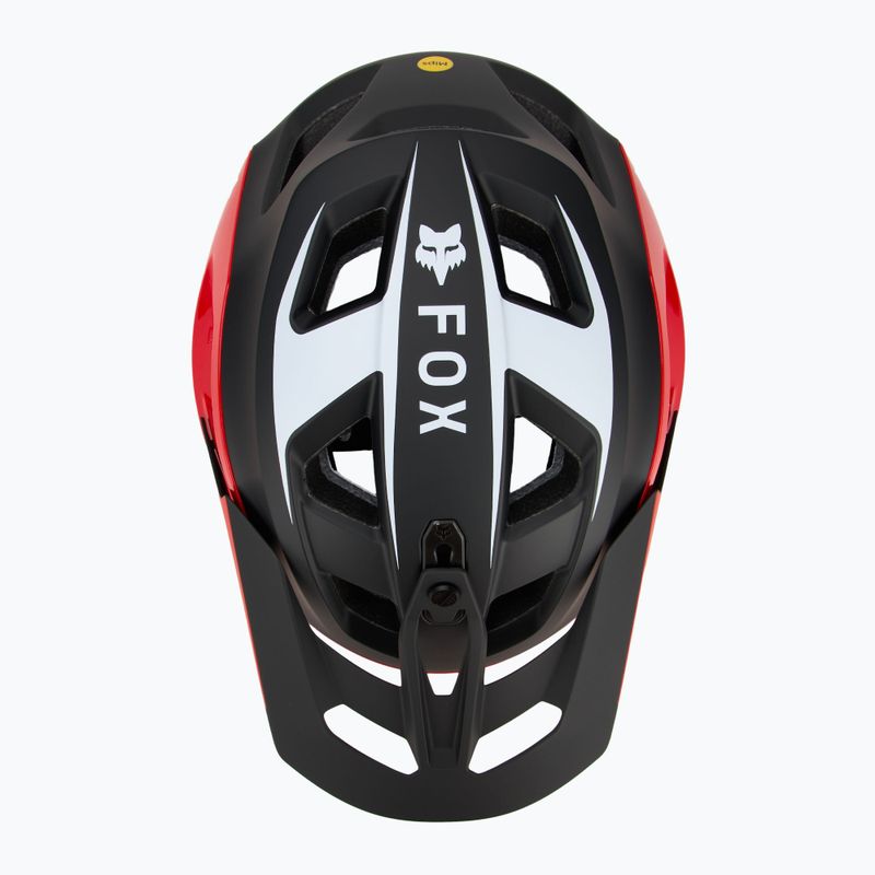 Casco da bici Fox Racing Speedframe Pro Defy rosso fluorescente 5