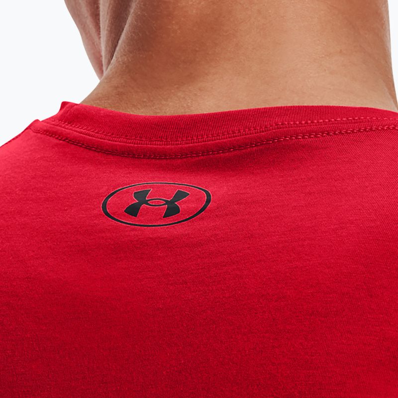 Maglietta Under Armour Sportstyle Left Chest SS da uomo rosso/nero 3