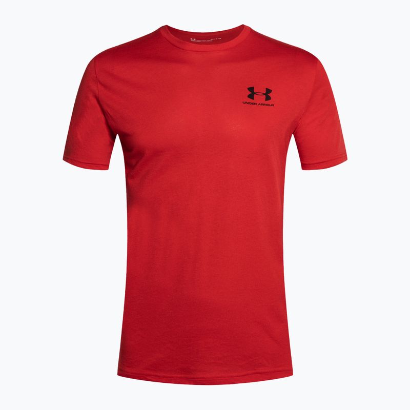 Maglietta Under Armour Sportstyle Left Chest SS da uomo rosso/nero 4