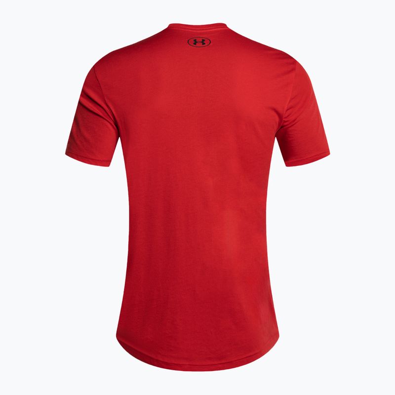 Maglietta Under Armour Sportstyle Left Chest SS da uomo rosso/nero 5