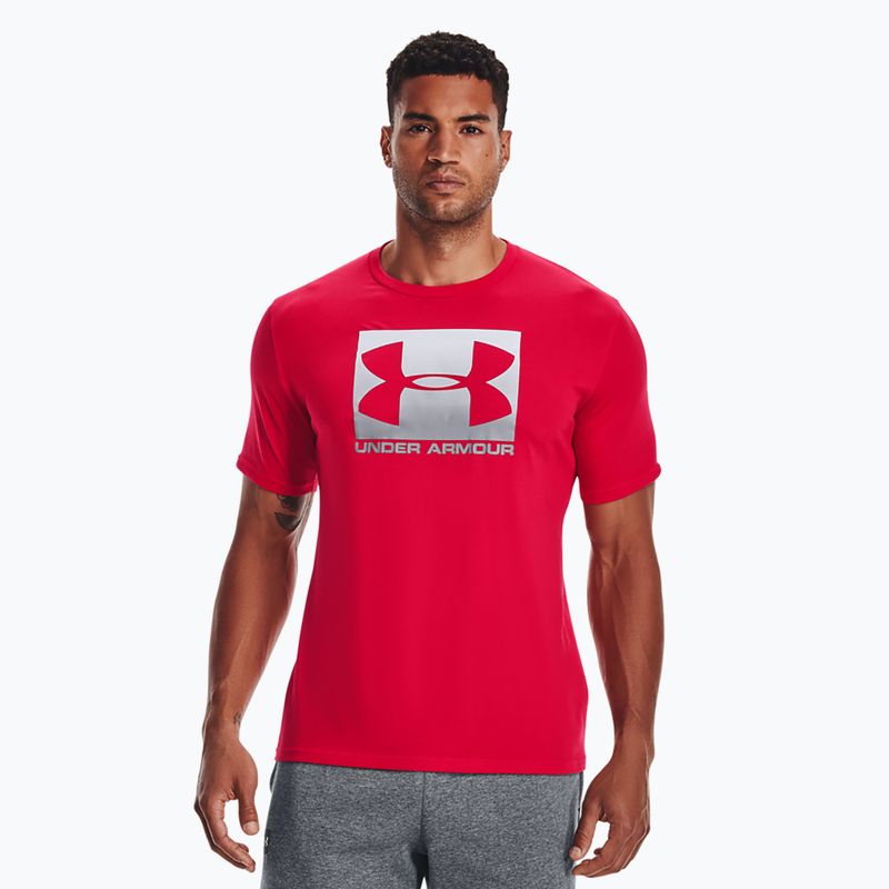 Maglietta Under Armour Boxed Sportstyle da uomo, rosso/acciaio