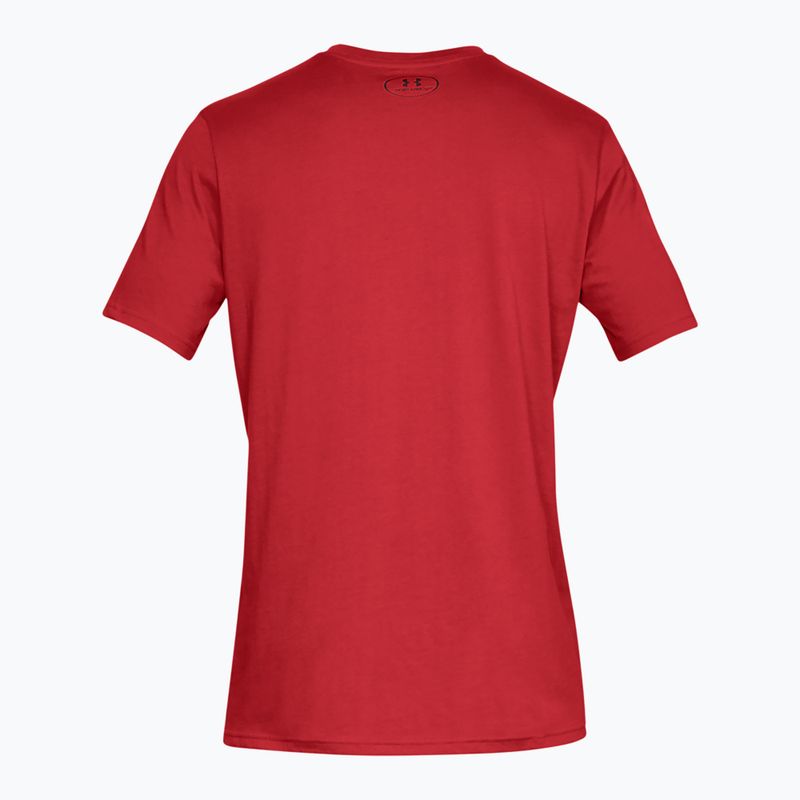 Maglietta Under Armour Boxed Sportstyle da uomo, rosso/acciaio 6