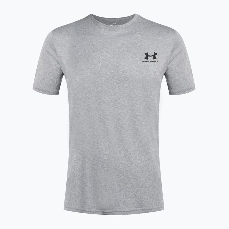 Maglietta Under Armour Sportstyle Uomo petto sinistro SS steel light heather/nero 4