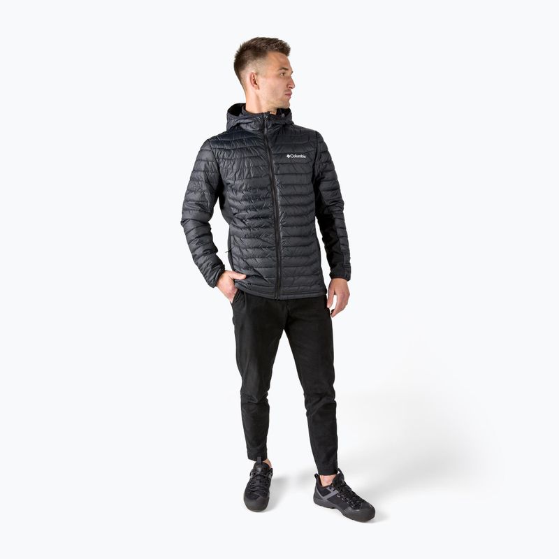 Giacca ibrida con cappuccio Columbia Powder Pass Uomo nero 2