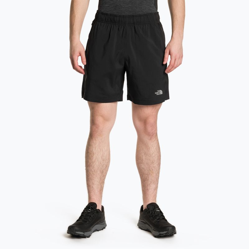 Pantaloncini da corsa da uomo The North Face 24/7 nero