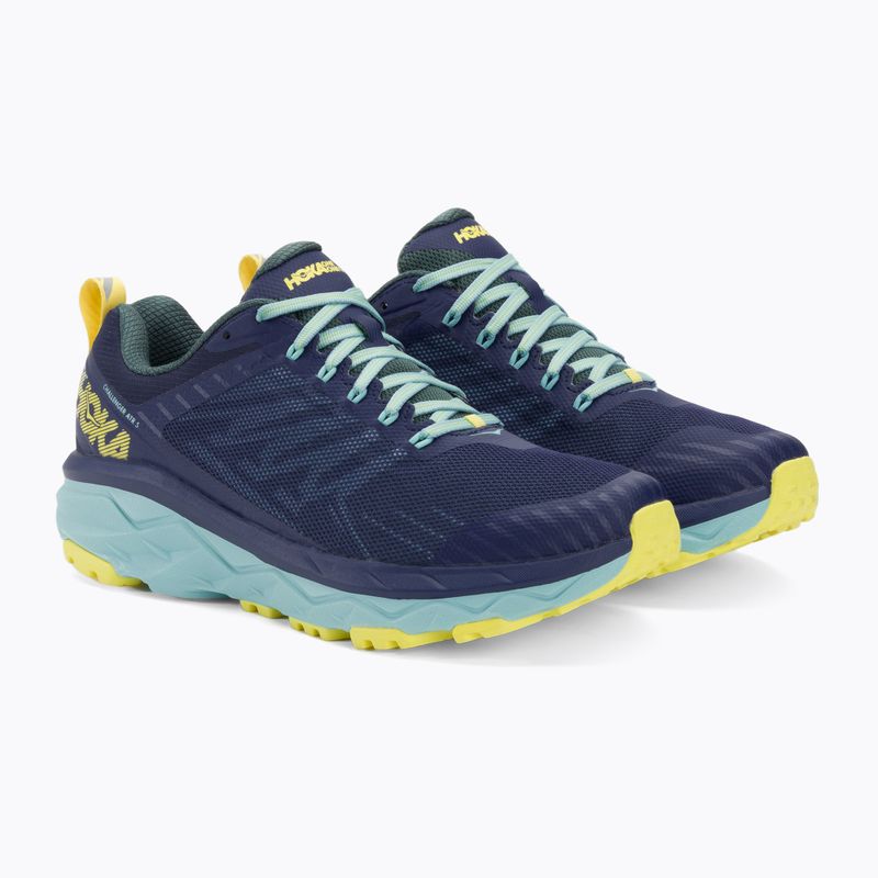 Scarpe da corsa da donna HOKA Challenger ATR 5 blu medioevale/verde pallido 4