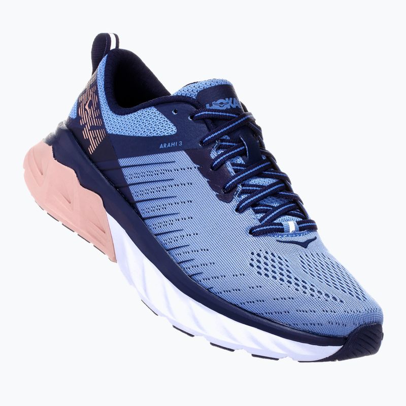 Scarpe da corsa da donna HOKA Arahi 3 allure/mood indigo 8