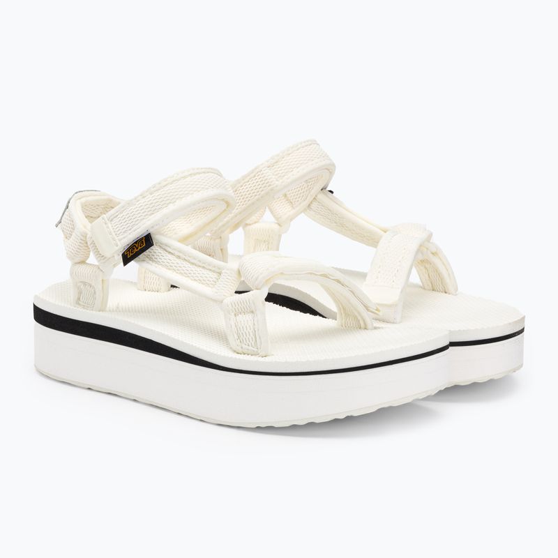 Sandali Teva Flatform Universal Mesh Print bianco brillante da donna 4