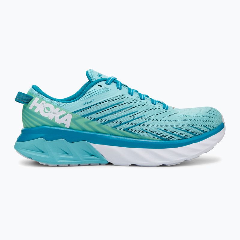 Scarpe da corsa da donna HOKA Arahi 4 Wide sabbia antigua/mare dei Caraibi 7