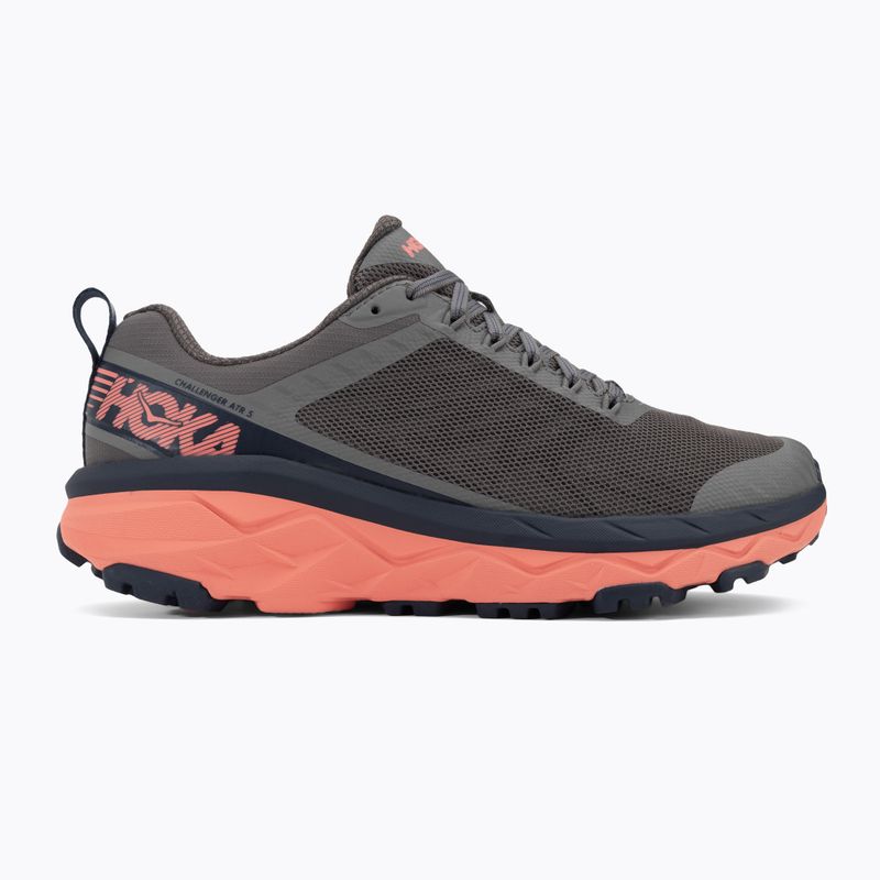 Scarpe da corsa da donna HOKA Challenger ATR 5 grigio antracite/corallo di fusione 2