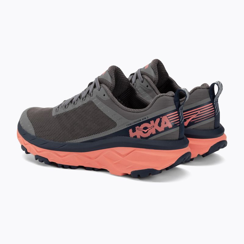 Scarpe da corsa da donna HOKA Challenger ATR 5 grigio antracite/corallo di fusione 3