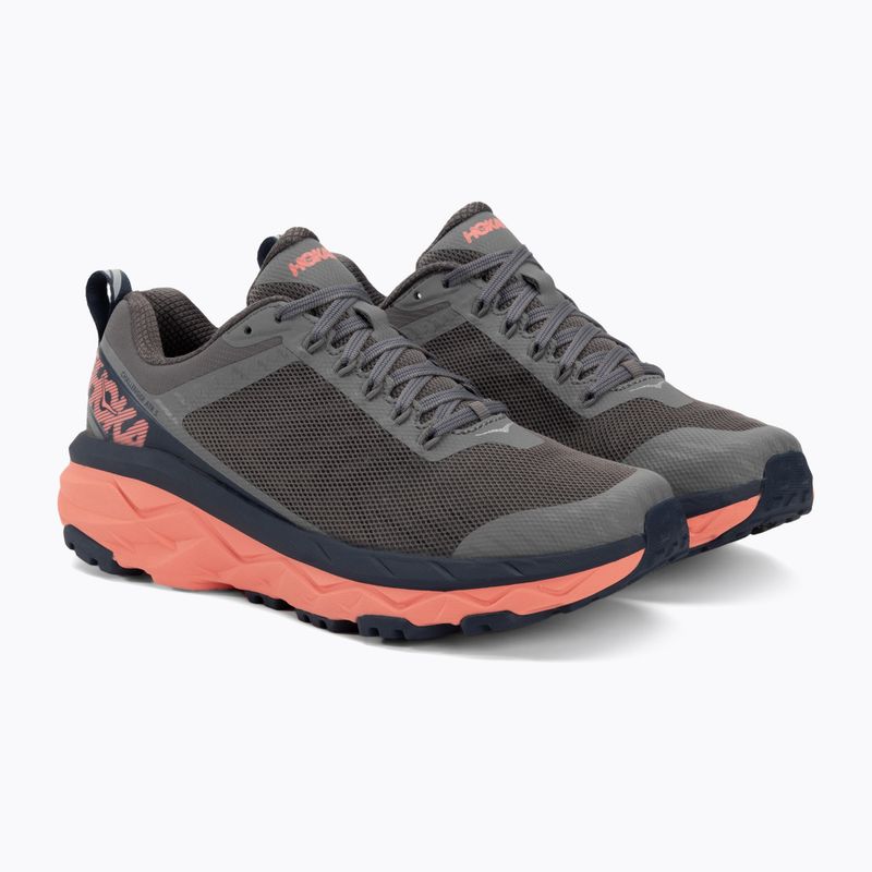 Scarpe da corsa da donna HOKA Challenger ATR 5 grigio antracite/corallo di fusione 4