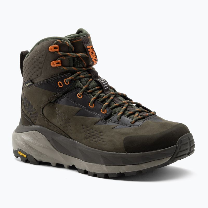 Scarpe da trekking da uomo HOKA Kaha GTX nero oliva/verde