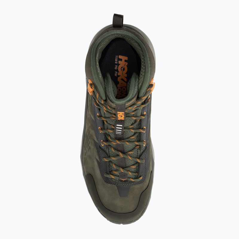 Scarpe da trekking da uomo HOKA Kaha GTX nero oliva/verde 6
