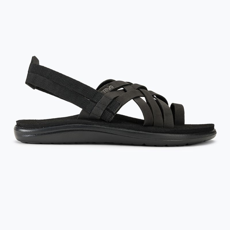 Teva Voya Strappy Leather sandali da donna nero 2