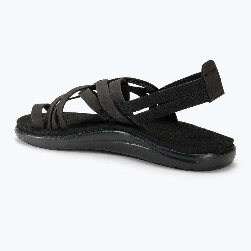 Teva Voya Strappy Leather sandali da donna nero 3