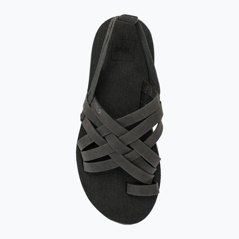 Teva Voya Strappy Leather sandali da donna nero 5