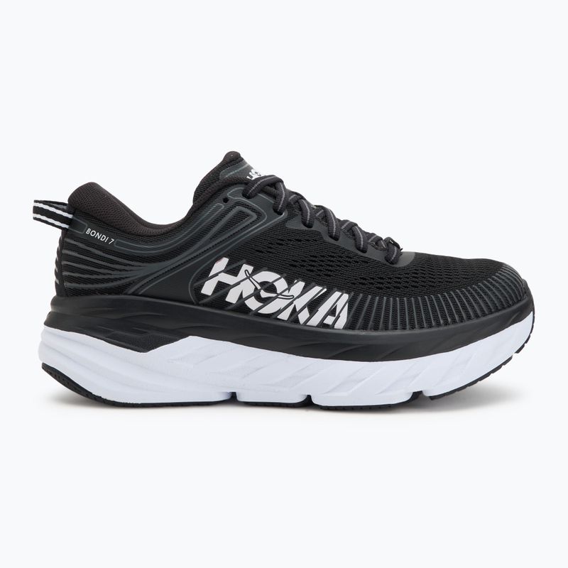 Scarpe da corsa da donna HOKA Bondi 7 nero/bianco 2