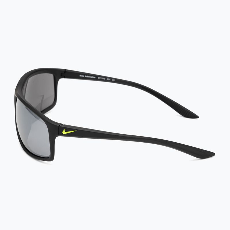 Occhiali da sole da uomo Nike Adrenaline nero/grigio opaco con specchio d'argento 4