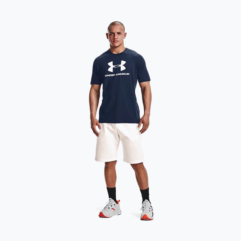 Maglietta Under Armour Sportstyle Logo uomo Academy/bianco 5