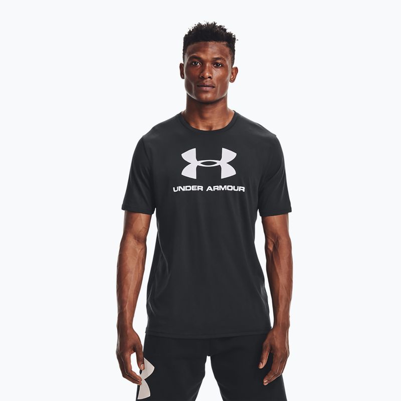 Maglietta Under Armour Sportstyle Logo nero/bianco da uomo