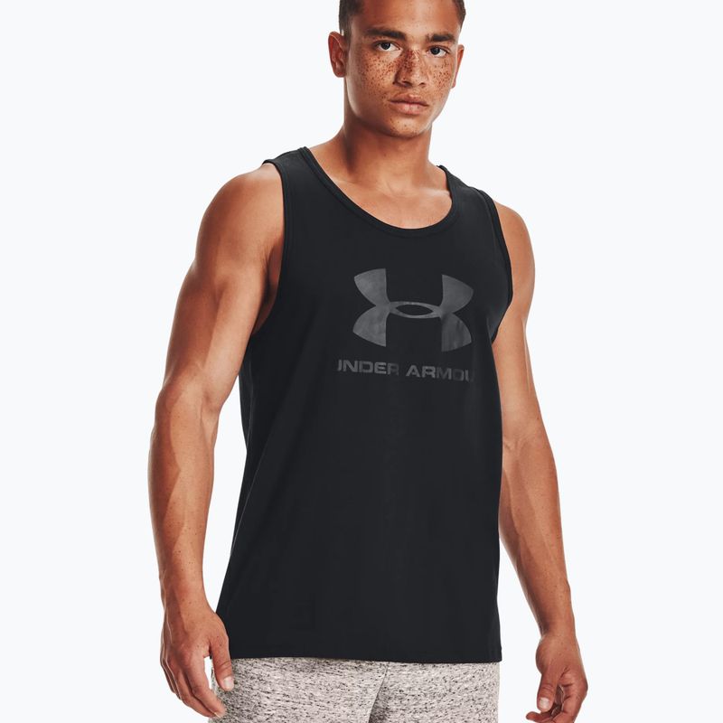 Canotta da allenamento Under Armour Sportstyle Logo Uomo nero/nero/nero 3