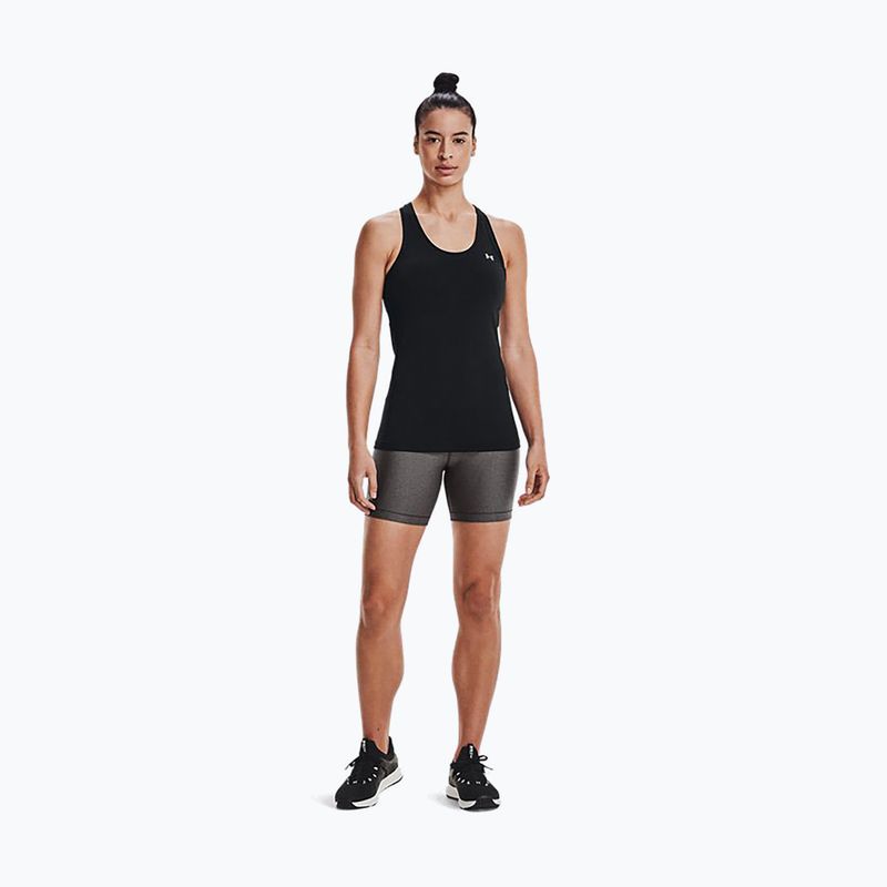 Canotta da allenamento Under Armour donna HG Armour Racer Tank nero/argento metallico 2