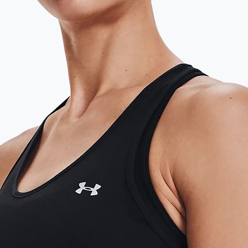 Canotta da allenamento Under Armour donna HG Armour Racer Tank nero/argento metallico 4