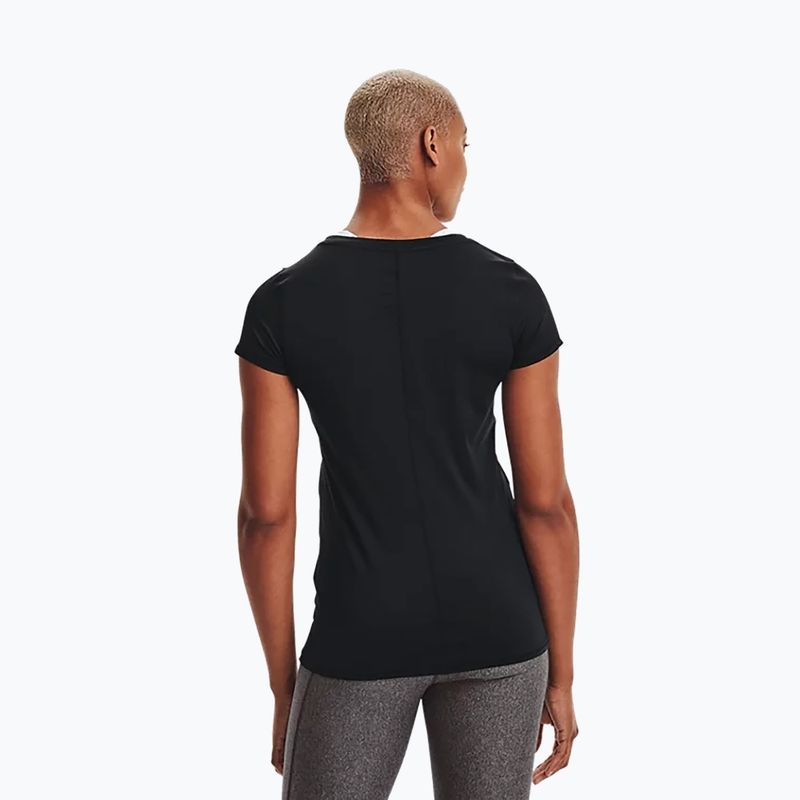 Maglietta da allenamento Under Armour donna HG Armour nero/argento metallico 3