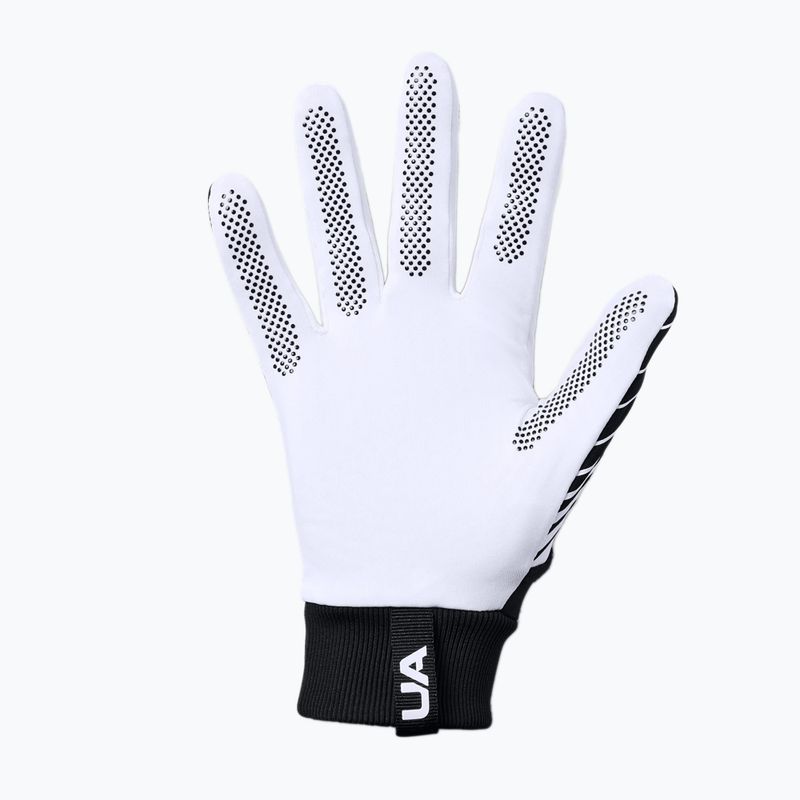 Guanti da calcio Under Armour Field Player'S 2.0 da uomo nero/bianco/bianco 6