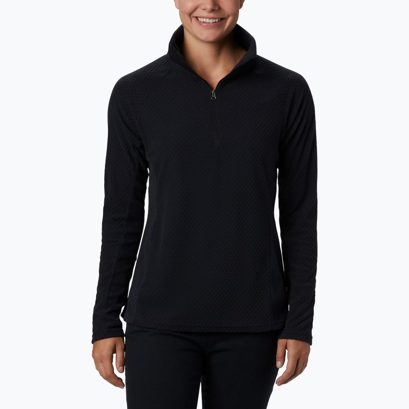 Felpa da trekking da donna Columbia Glacial IV 1/2 Zip nero